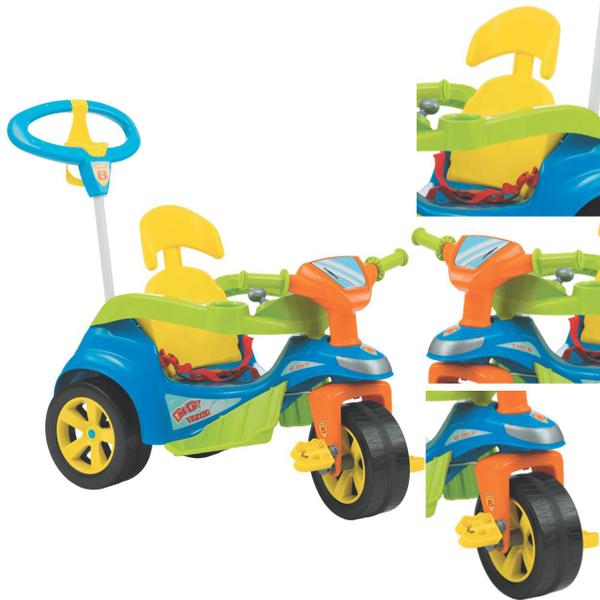 Imagem de Triciclo Baby Trike Evolution Com Empurrador Azul Biemme