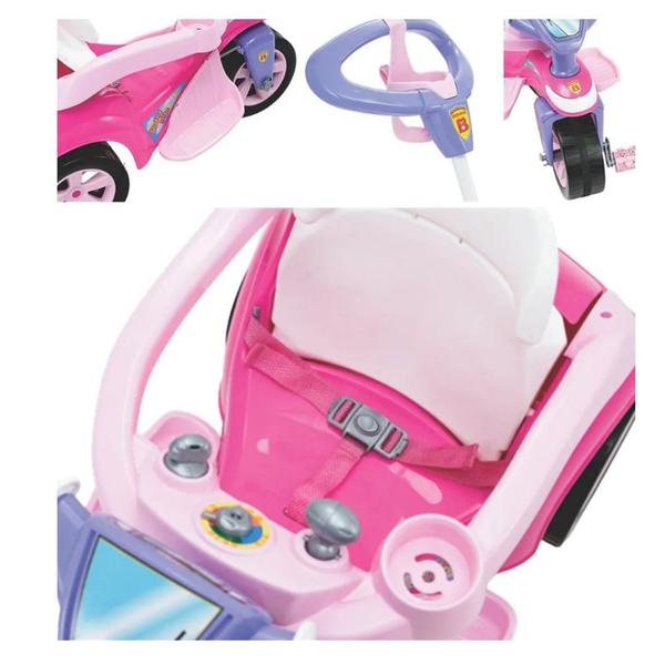 Triciclo Baby Trike Evolution Rosa - Ref 611 - BIEMME Imagem de Triciclo Baby Trike Evolution Rosa - Ref 611