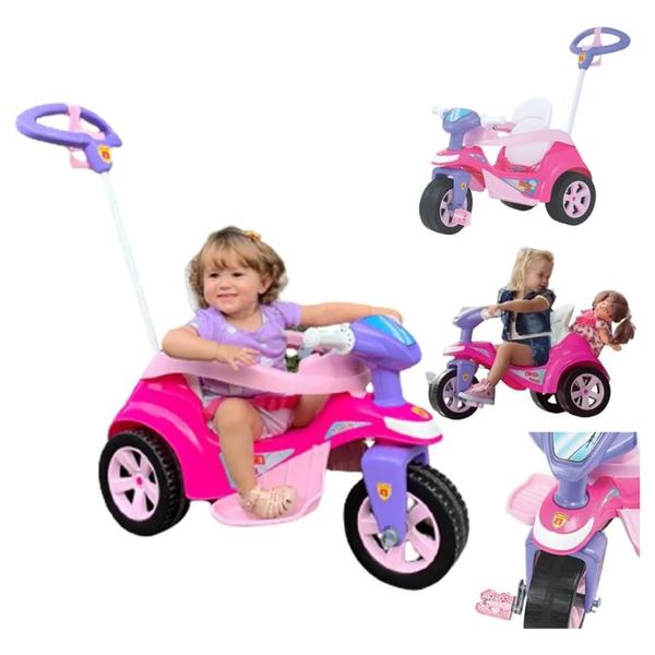 Triciclo Baby Trike Evolution Rosa - Ref 611 - BIEMME Imagem de Triciclo Baby Trike Evolution Rosa - Ref 611