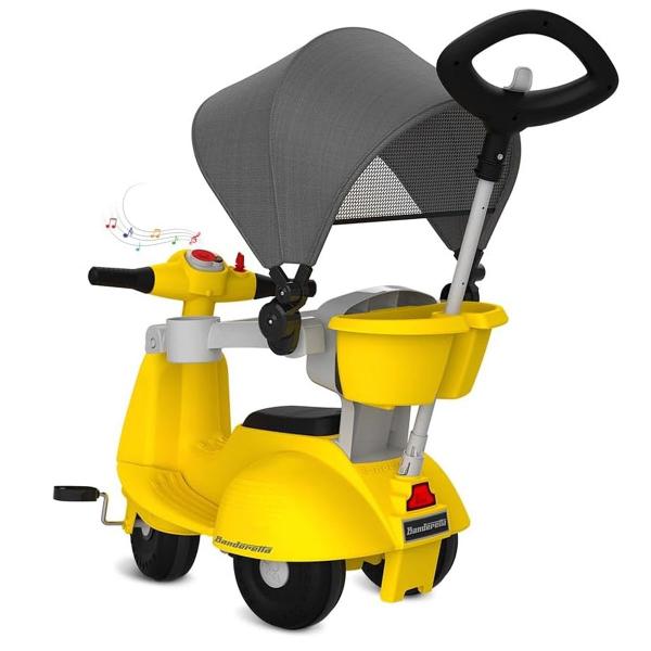 Imagem de Triciclo Banderetta com Capota Passeio & Pedal Amarelo - Bandeirante