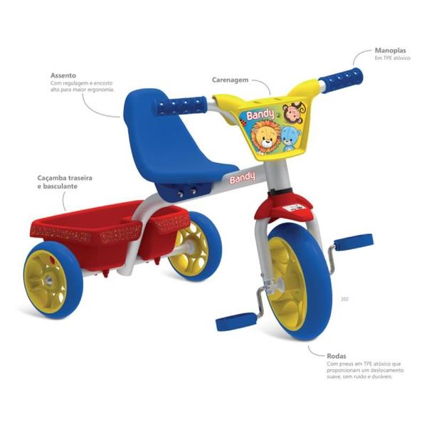 Triciclo Bandy Com Carenagem - Bandeirante - Bandeirantes Imagem de Triciclo Bandy Com Carenagem - Bandeirante
