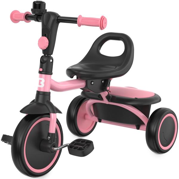Triciclo besrey para crianças de 18 meses a 5 anos rosa Imagem de Triciclo besrey para crianças de 18 meses a 5 anos rosa