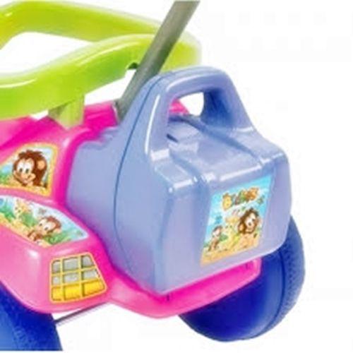 Triciclo Bichos Com Som Haste Direcionável Rosa Magic Toys Imagem de Triciclo Bichos Com Som Haste Direcionável Rosa Magic Toys