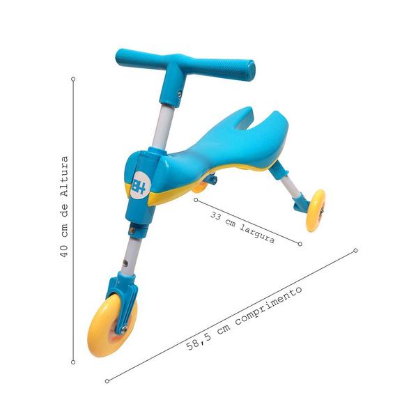 Imagem de Triciclo Bimba Infantil Motoca Bicicleta Sem Pedal Dobrável