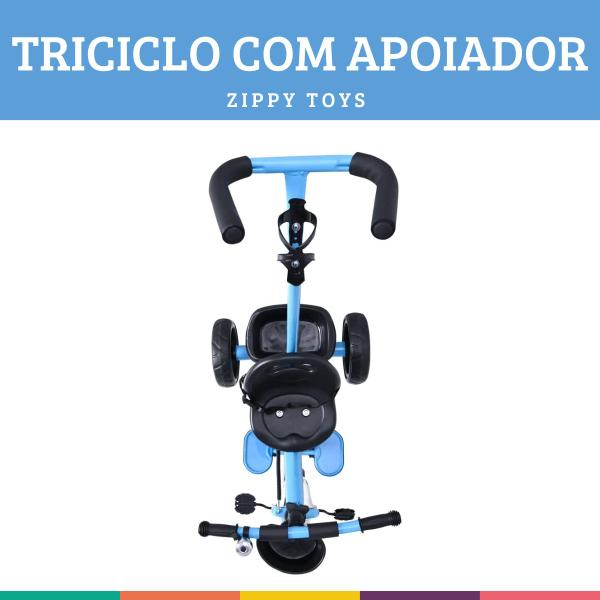 Imagem de Triciclo Com Apoiador Azul Infantil Zippy Toys