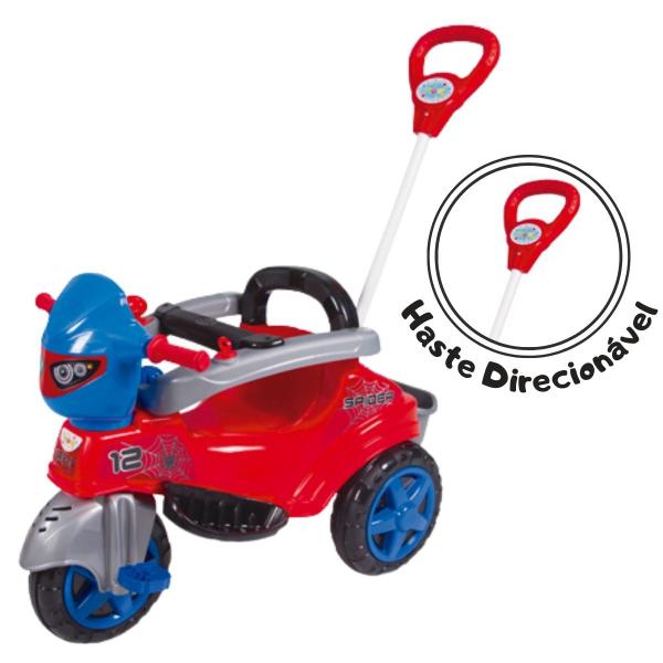 Imagem de Triciclo De Passeio Baby City Spider Com Pedal Buzina Haste Direcionável