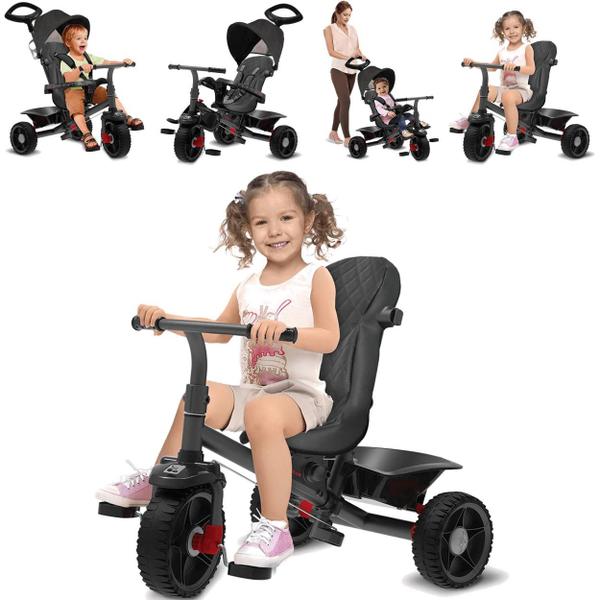 Imagem de Triciclo de Passeio e Pedal Bandeirante Smart Comfort Preto