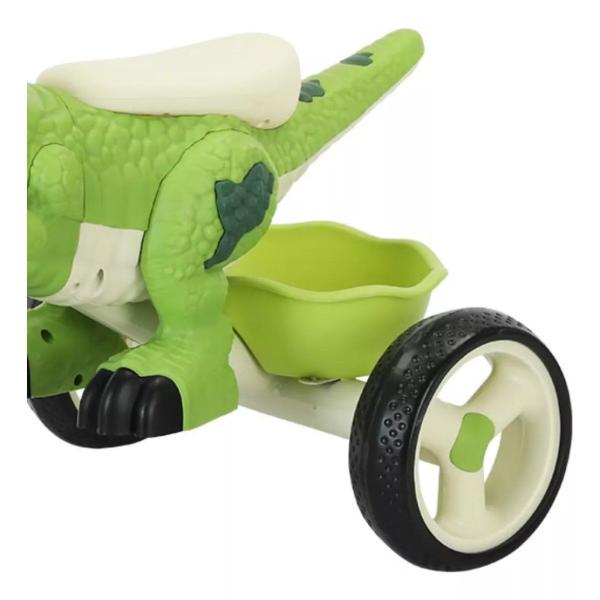 Imagem de Triciclo Dinossauro Infantil Com Luz Som E Cestinha Dm Toys