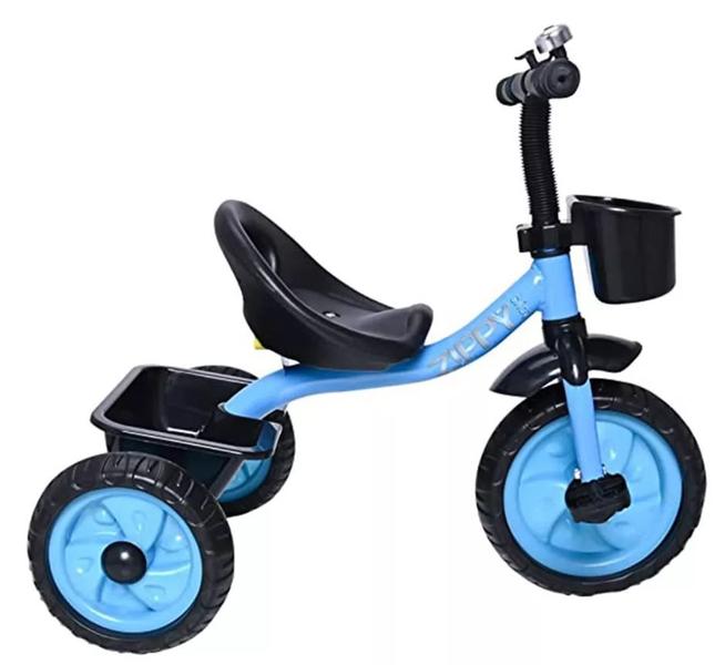 Imagem de Triciclo Divertido Infantil Azul Com Cestinhas E Buzina - Zippy Toys