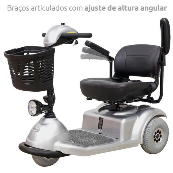 Imagem de Triciclo Elétrico Cadeira de Rodas Scooter Motorizada Freedom Mirage SX Titânio