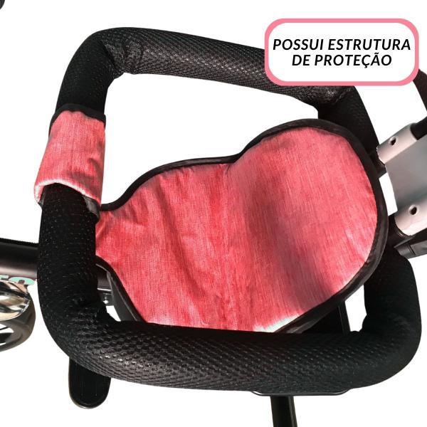 Imagem de Triciclo Empurrador Infantil Com Capota Cestinha E Pedal 2x1