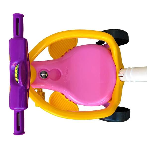 Imagem de Triciclo Encantado Rosa Completo Empurrador Aro Suporte 790352 - Pais & Filhos