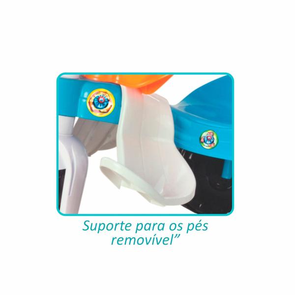 Imagem de Triciclo Fly Motoca Infantil Azul E Laranja Totoka Divertida Para Crianças - Magic Toys