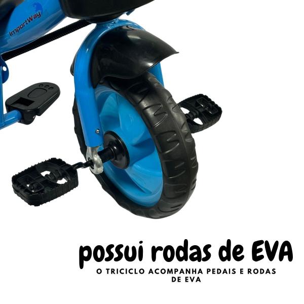 Imagem de Triciclo Infantil 2 em 1 com Empurrador e Pedal Bicicleta 3 Rodas Motoca Importway Bw311 Passeio