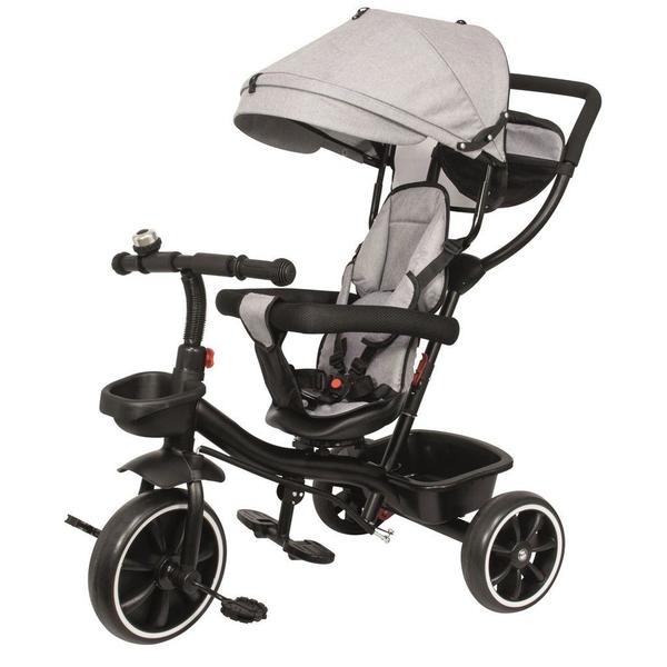 Triciclo Infantil 4 em 1 Para Bebê Com Empurrador e Capota - Kababy Triciclo Infantil 4 em 1 Para Bebê Com Empurrador e Capota - Kababy