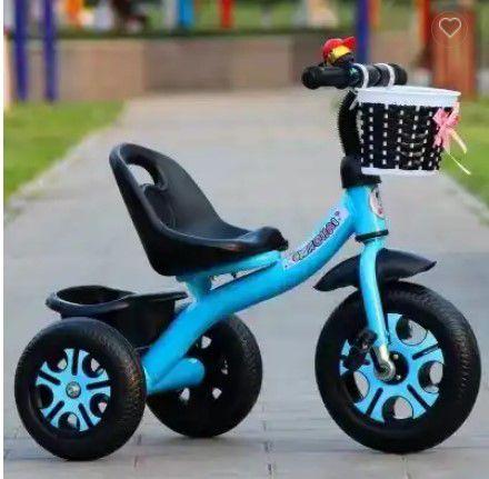 Imagem de Triciclo Infantil Azul com Cestinha