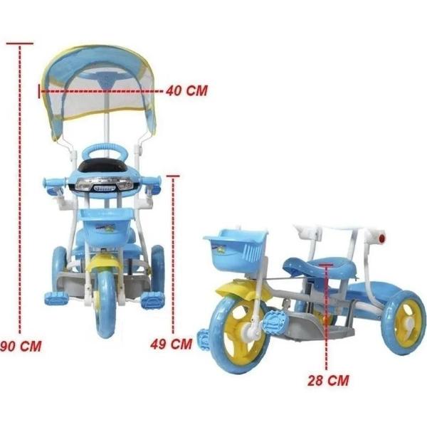 Imagem de Triciclo Infantil Azul - Ref.:Bw-003-A