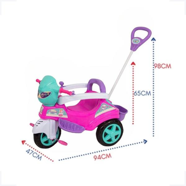 Imagem de Triciclo Infantil Bebê Motoca Passeio Empurrador Baby City