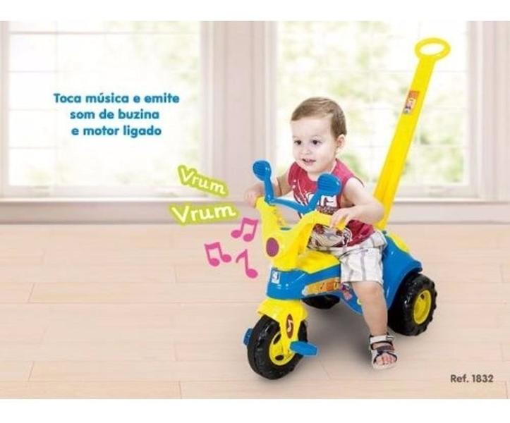 Imagem de Triciclo Infantil Blue Music Cotiplas Menino Bebe
