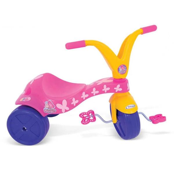 Imagem de Triciclo Infantil Borboletinha Rosa Com Pedal Xalingo - 0779.8