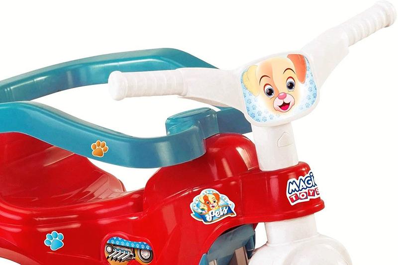 Imagem de Triciclo Infantil C/ Empurrador Pets Azul - Magic Toys