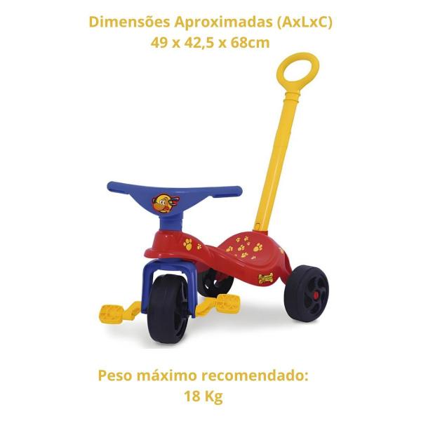 Imagem de Triciclo Infantil Cachorrinho Com Empurrador Xalingo