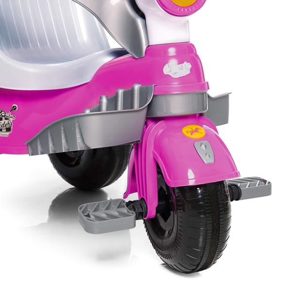 Imagem de Triciclo Infantil Classic Rosa com Empurrador e Pedal Velocita Calesita - 0994