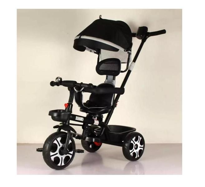 Imagem de Triciclo Infantil Com Capota Preto - Shiny Toys