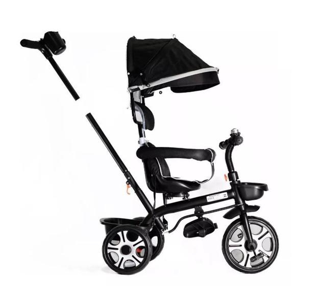 Imagem de Triciclo Infantil Com Capota Preto - Shiny Toys