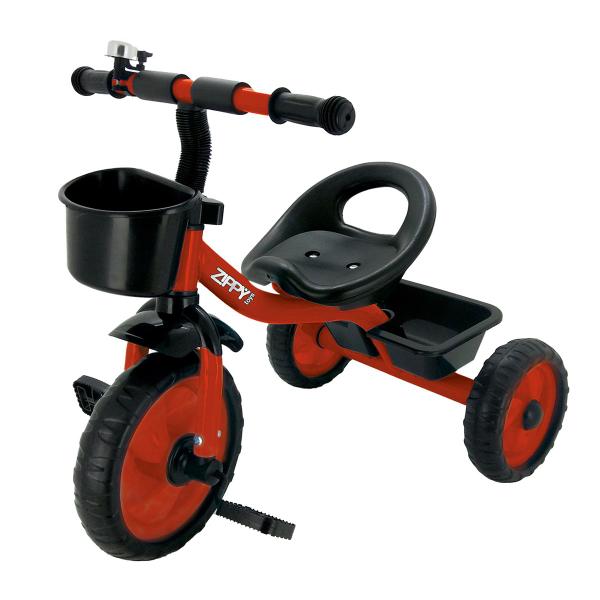 Imagem de Triciclo Infantil Com Cestinha Até 25Kg Vermelho Zippy Toys 