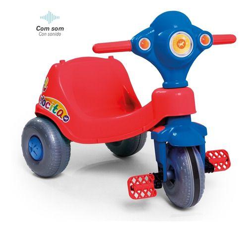 Imagem de Triciclo infantil com empurrador e protetor 1-3 anos velocita calesita
