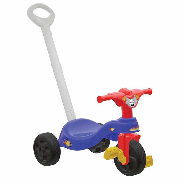 Imagem de Triciclo Infantil com Empurrador - Fast - Azul - Pais e Filhos