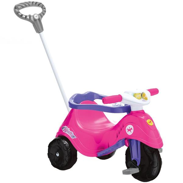 Imagem de Triciclo Infantil com Empurrador Menina Lelecita Rosa Calesita