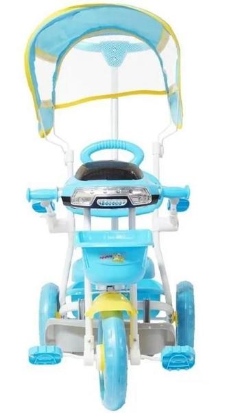 Imagem de Triciclo Infantil Com Empurrador Pedal E Capo Verde