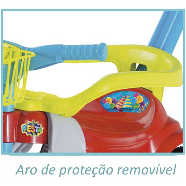 Imagem de Triciclo Infantil Com Empurrador Tico Festa Azul Magic Toys