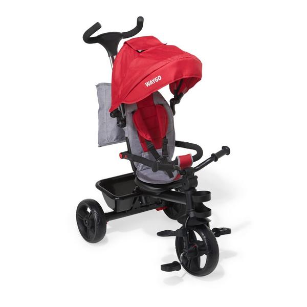 Imagem de Triciclo Infantil com Empurrador Waygo Vermelho Replay Kids