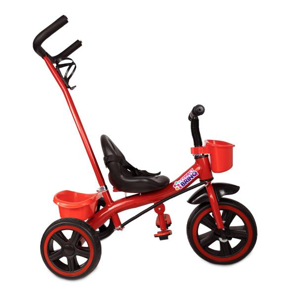 Imagem de Triciclo infantil com guidão e pedal 2 em 1 cesto passeio mega compras