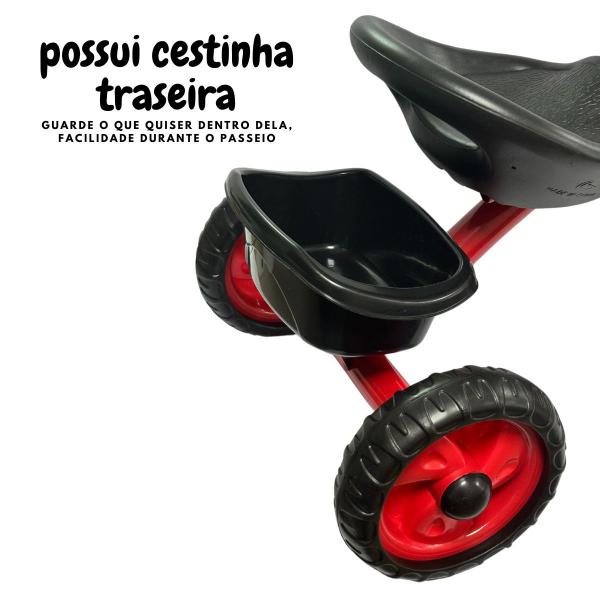 Imagem de Triciclo Infantil com Pedal Bicicleta Motoca 3 Rodas Passeio com Cestos Importway Bw308