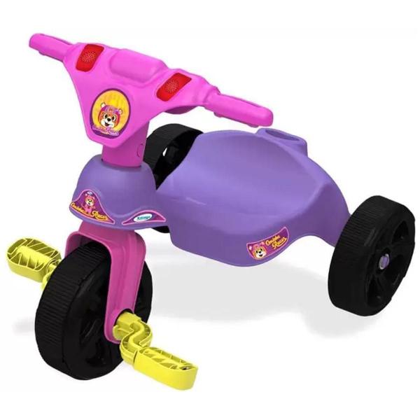 Triciclo Infantil com Pedal Oncinha Racer Rosa Lilás Xalingo Imagem de Triciclo Infantil com Pedal Oncinha Racer Rosa Lilás Xalingo