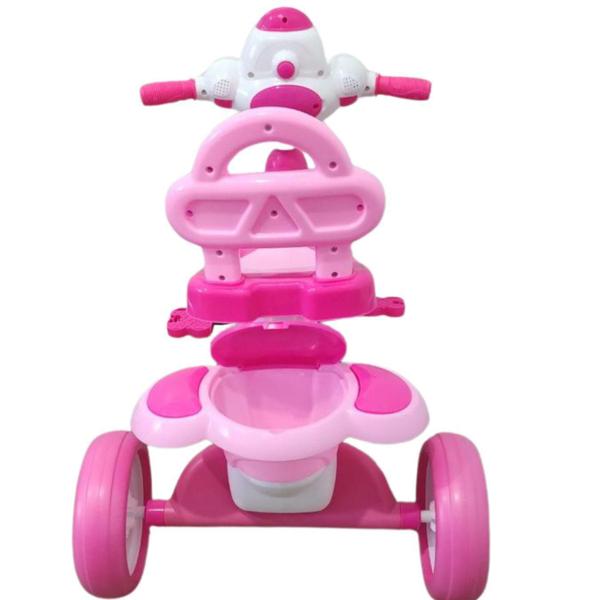 Imagem de Triciclo Infantil Com Som E Luz Suporta Até 25 Kg Cor:Rosa