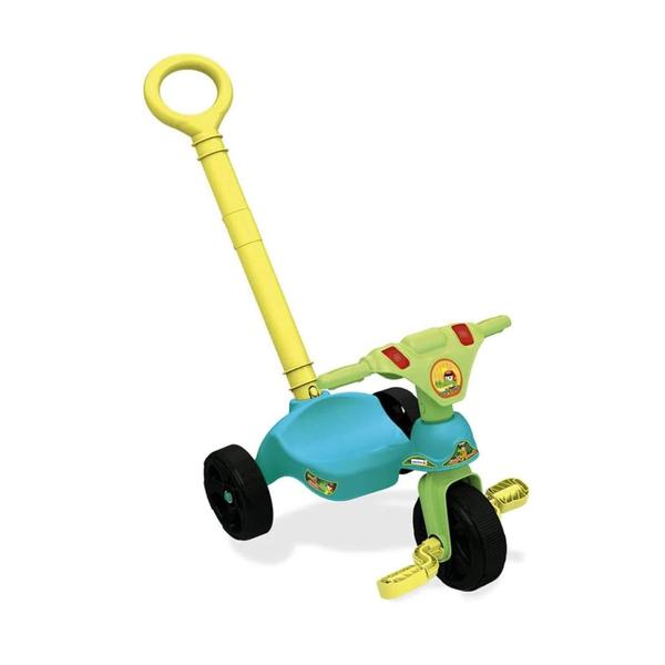 Imagem de Triciclo Infantil criança 24 Meses a 23 kg Com empurrador Croco Racer Xalingo - 07755