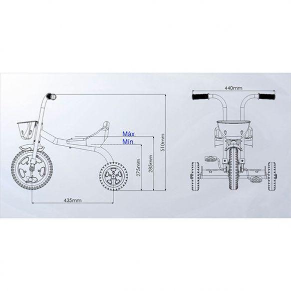 Imagem de Triciclo Infantil De Alumínio Rosa Nathor Charm