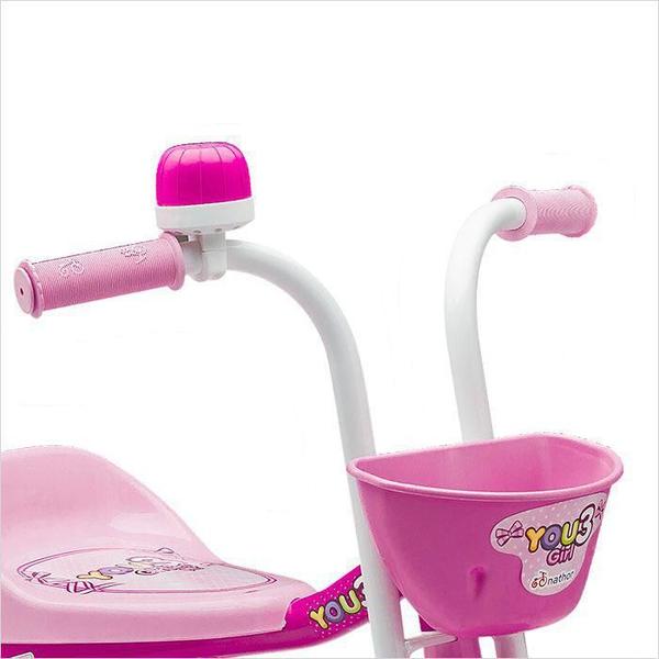 Imagem de Triciclo Infantil De Alumínio Rosa Nathor You 3 Girl