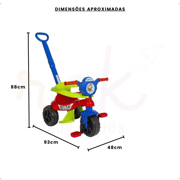 Imagem de Triciclo Infantil de Empurrar Baby Dog Passeio e Pedal Motoca Kendy