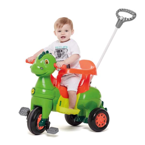 Imagem de Triciclo Infantil Didino com Pedal e Empurrador Calesita - 1021