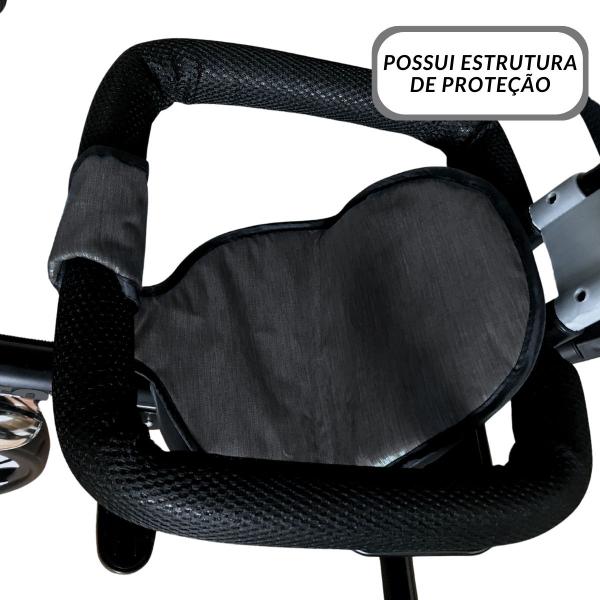 Imagem de Triciclo Infantil Empurrador Pedal Com Cestinha E Capota