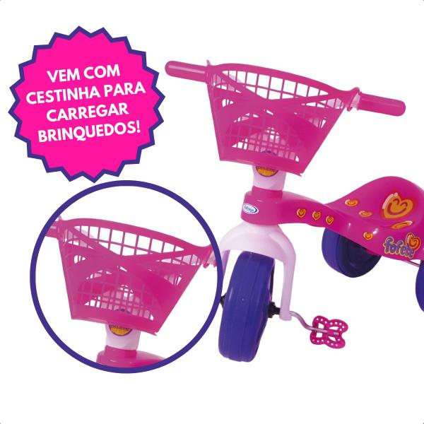 Imagem de Triciclo Infantil Fofete Com Cestinha Com Pedal Tico Tico Xalingo - 0766.5