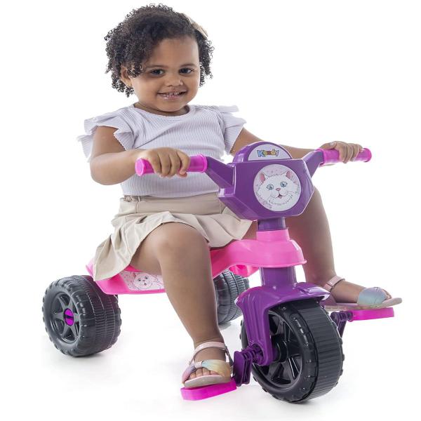 Imagem de Triciclo Infantil Gatinha Marie Motoca Carrinho Passeio 16kg