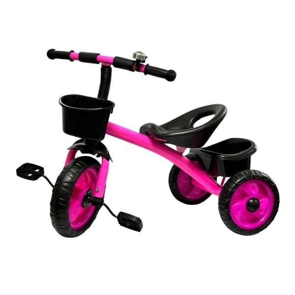 Imagem de Triciclo Infantil Importway BW308RS Preto e Rosa