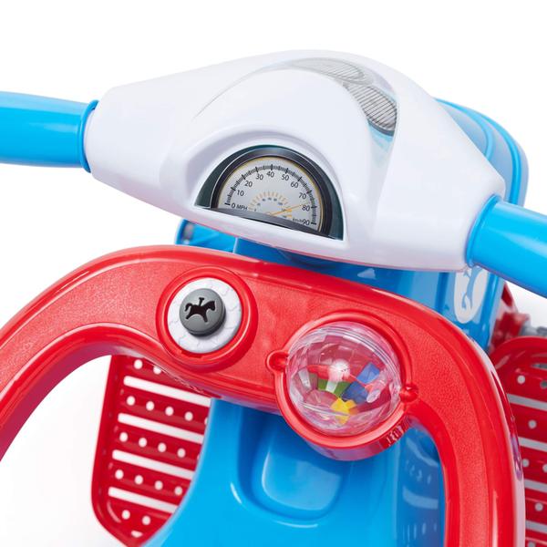 Imagem de Triciclo Infantil Lelecita Azul com Pedal e Empurrador Calesita - 1004